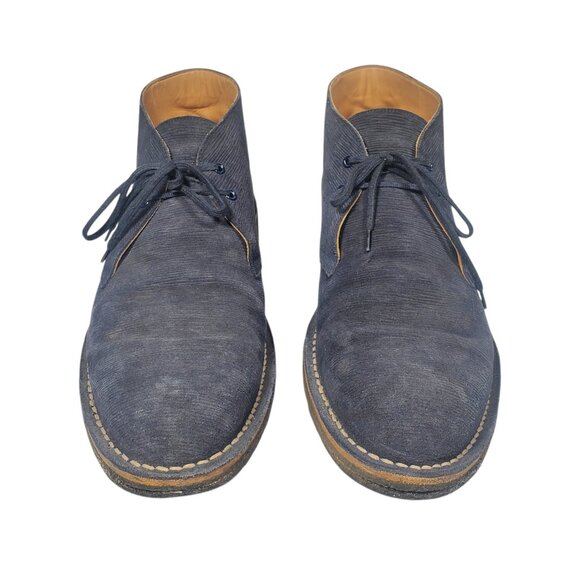 Louis Vuitton Suede Lace-Up Chukka Ankle Boots Men\'s 11 Navy Blue main image 11